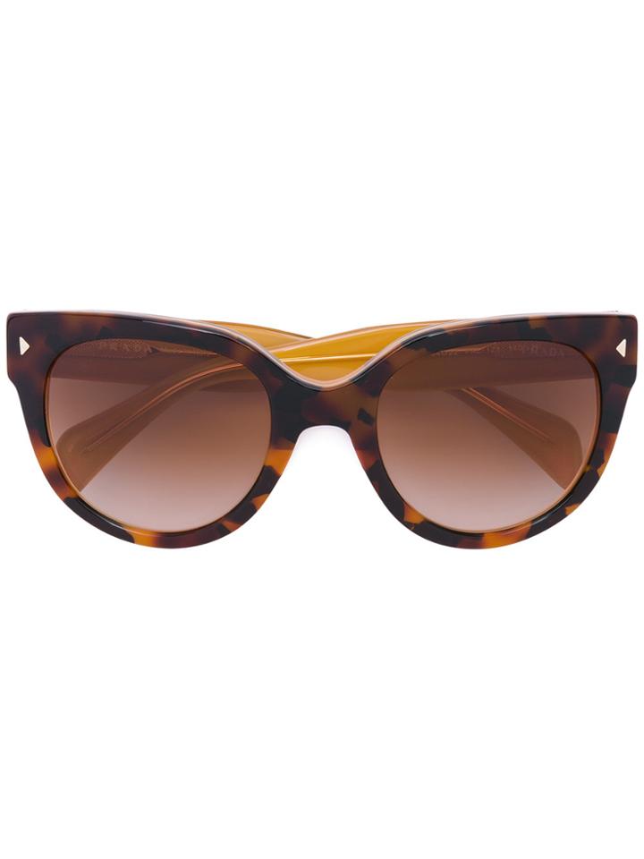 Prada Eyewear '17os' Sunglasses - Brown