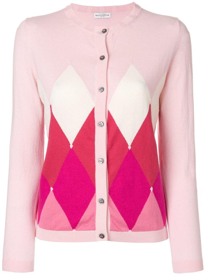 Ballantyne Argyle-knit Cardigan - Pink