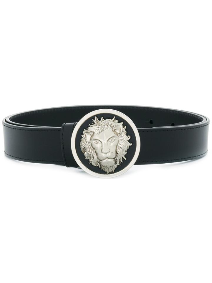Versus Branded Buckle Belt - Black