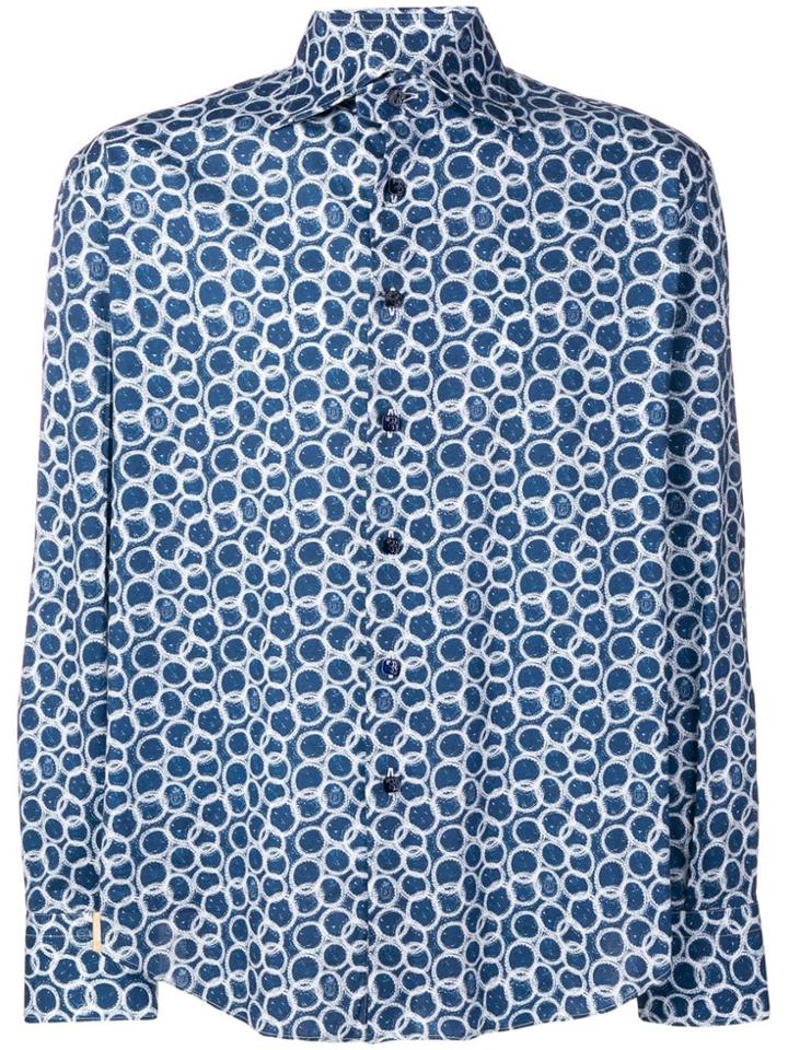 Billionaire Link Print Shirt - Blue