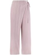 Pleats Please By Issey Miyake Plissé Wrap Cropped Trousers - Pink