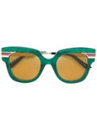 Gucci Eyewear Square Tinted Sunglasses - Green