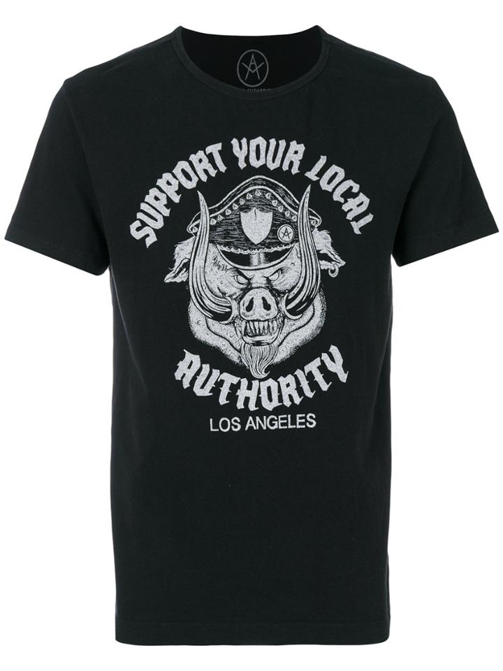 Local Authority Graphic Print T-shirt - Black