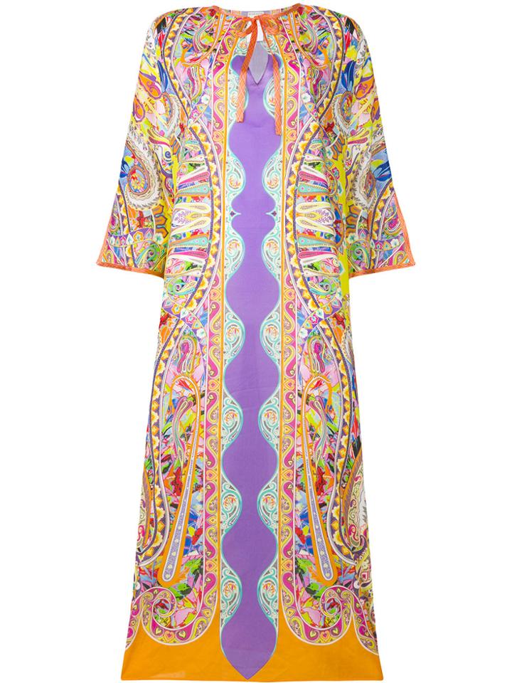Etro Etno Print Maxi Dress - Multicolour