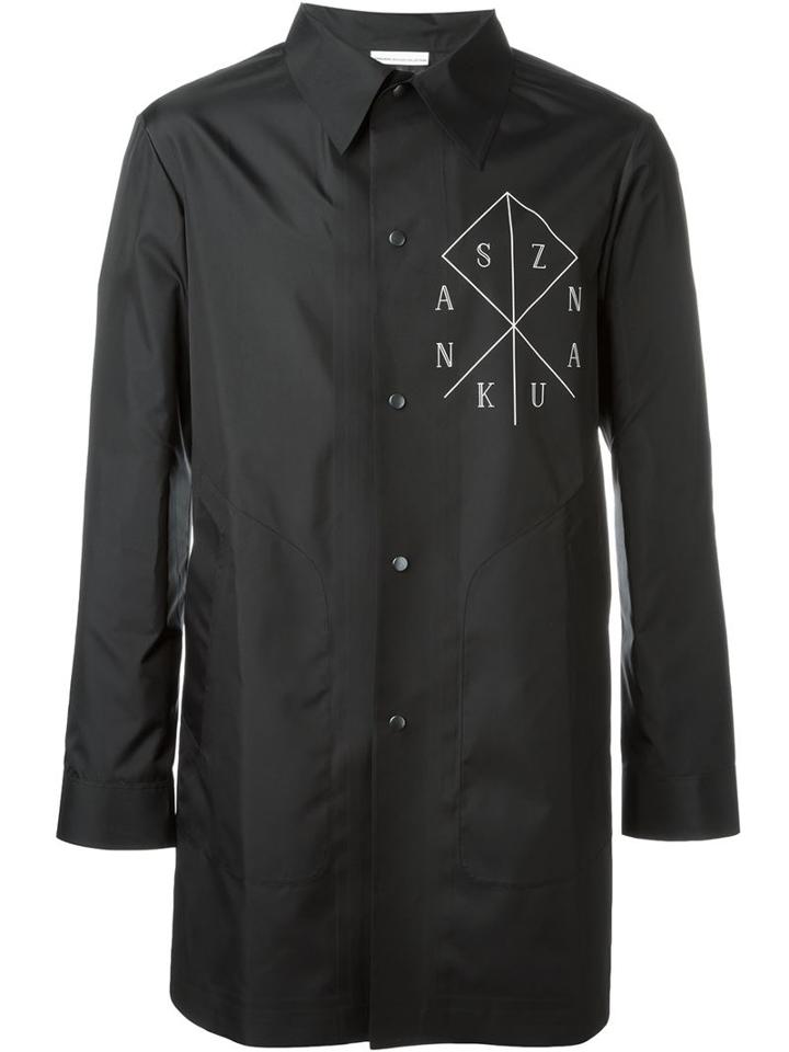 Sankuanz Logo Print Short Raincoat