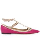 Valentino Valentino Garavani Rockstud Ballerinas - Pink & Purple