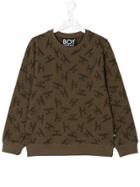 Boy London Kids All Over Logo Print Sweater - Green