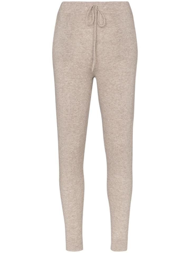 Le Kasha Kenya Skinny Cashmere Trackpants - Brown