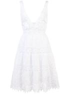 Temptation Positano Embroidered Boho Beach Dress - White
