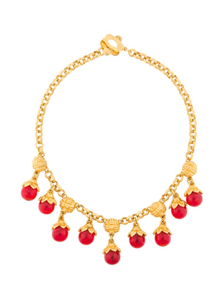 Kenzo Vintage Fruit Pendants Necklace - Metallic