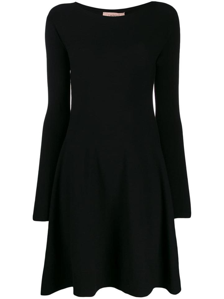 Twin-set Flared Short Dress - Black