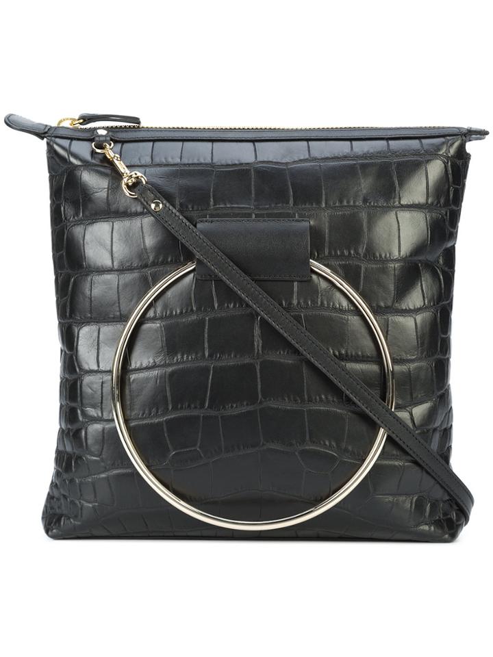 Little Liffner Reptile Skin Effect Large Ring Detail Shoulder Bag -