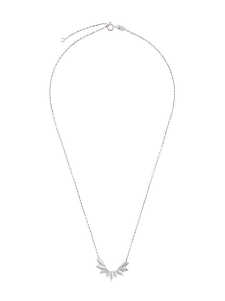 Maria Black Wing Necklace - Silver