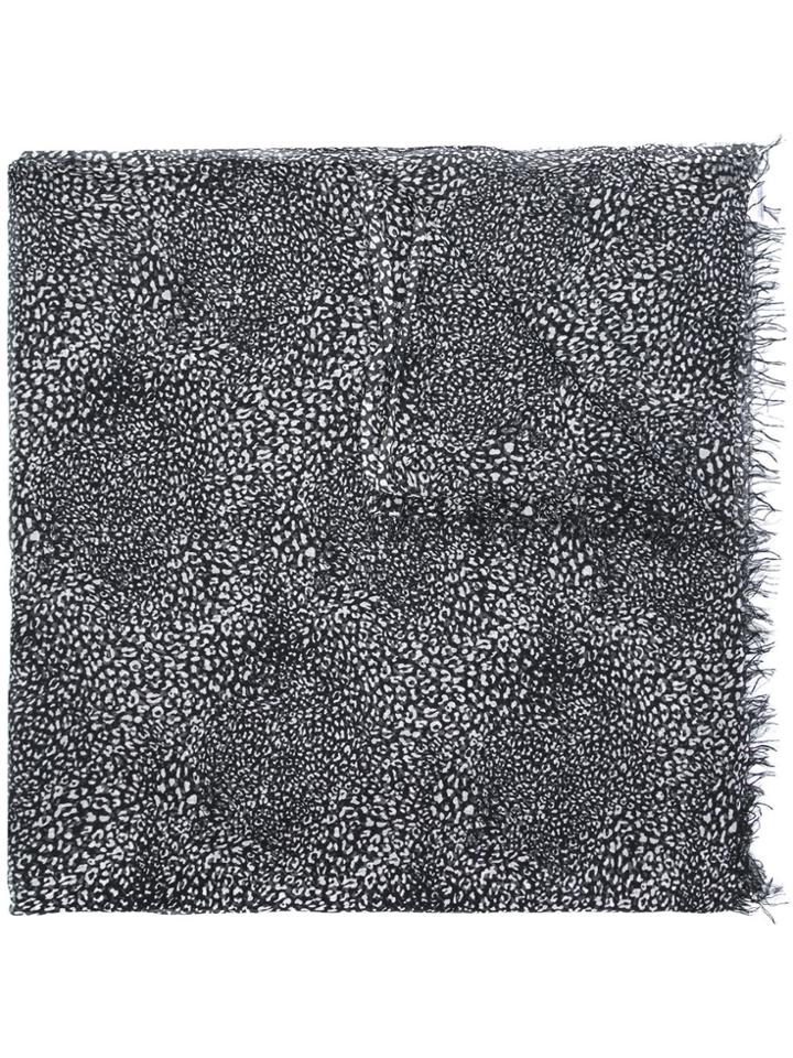 Faliero Sarti Plaid Print Scarf - Black