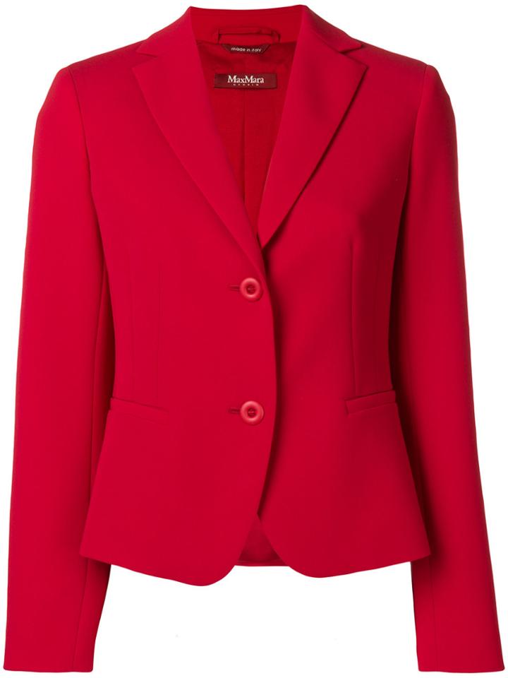 Max Mara Studio Cropped Blazer - Red