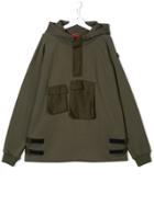 Ai Riders On The Storm Kids Teen Pocket Detail Hoodie - Green