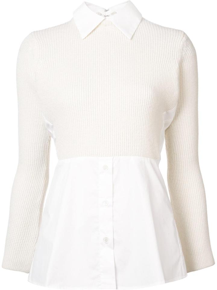 Christian Dada Ribbed Knit Exchange Shirt - Nude & Neutrals