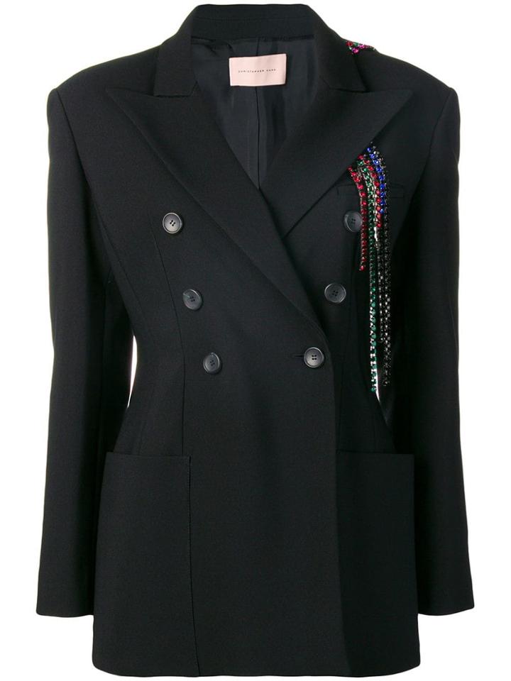 Christopher Kane Embellished Formal Blazer - Black