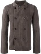 Eleventy Double Breasted Cardigan, Men's, Size: Xl, Brown, Virgin Wool