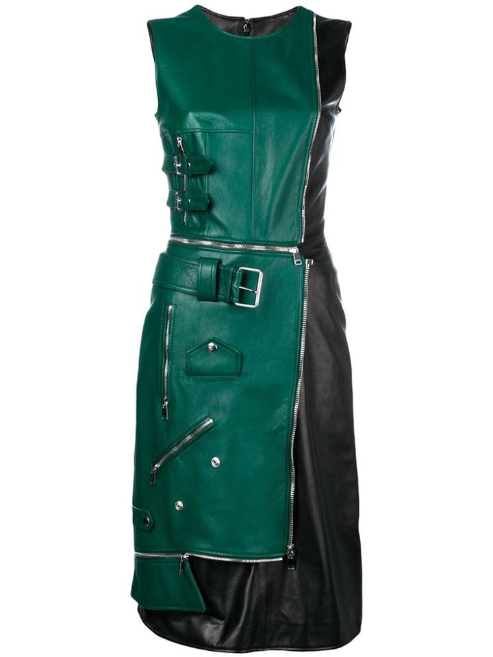 Alexander Mcqueen Biker Jacket Dress - Green
