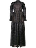 Self-portrait Printed Maxi Dress - Black