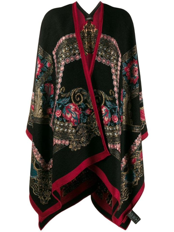 Etro Bohemian Embroidered Cape - Black