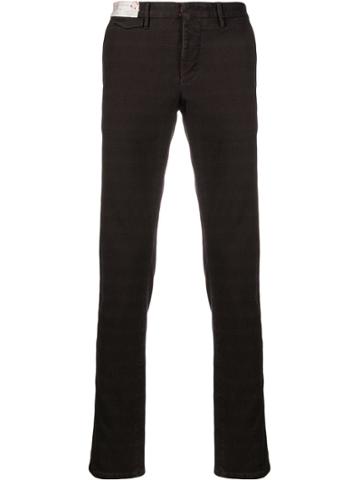 Incotex Check-print Chino Trousers - Red