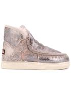 Mou Stitch Embellished Boots - Metallic