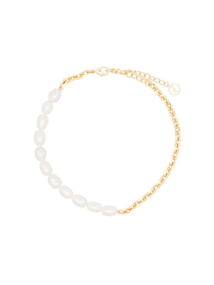 Anissa Kermiche Pearl Chain Anklet - Gold