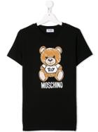 Moschino Kids Bear Logo Print T-shirt - Black