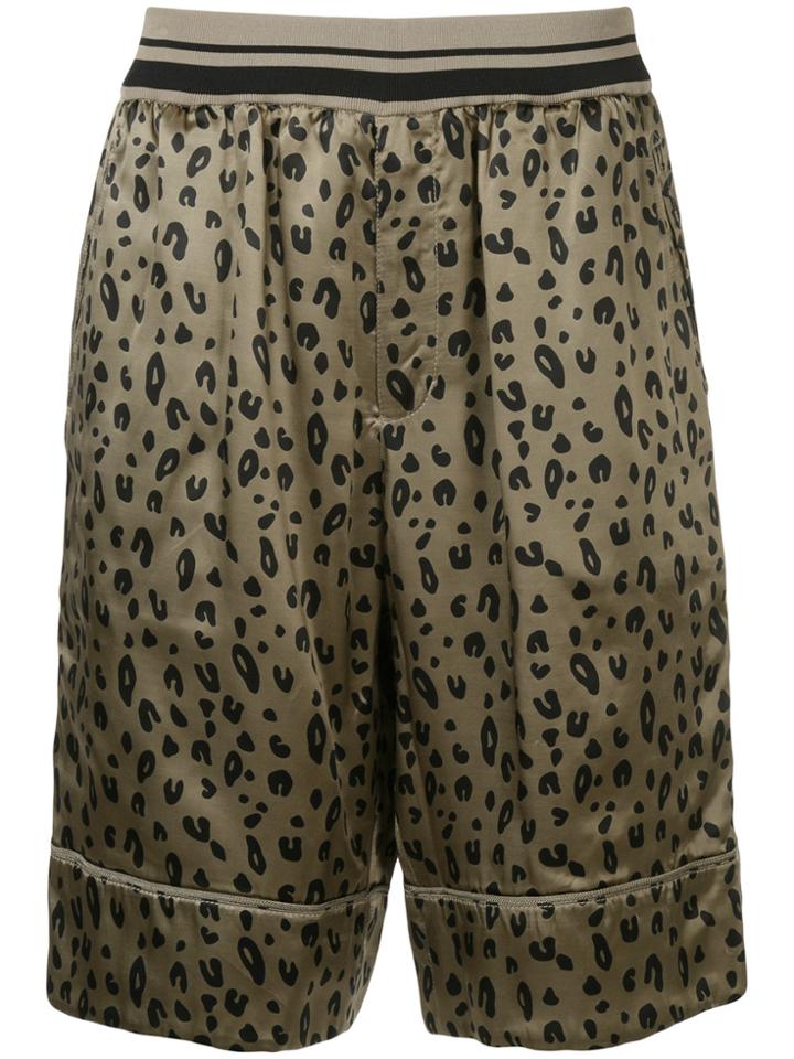 3.1 Phillip Lim Reversible Leopard Print Shorts - Brown