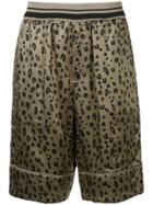 3.1 Phillip Lim Reversible Leopard Print Shorts - Brown