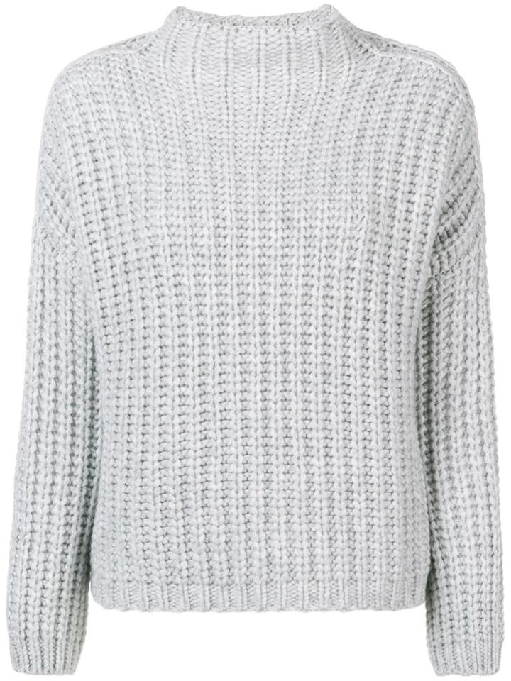 Incentive! Cashmere Cashmere Chunky High-neck Sweater - Grey