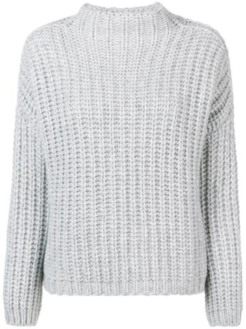Incentive! Cashmere Cashmere Chunky High-neck Sweater - Grey