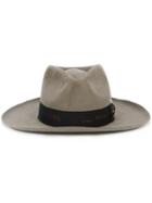 Nick Fouquet Feather Detailing Hat, Men's, Grey, Wool Felt