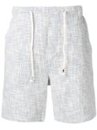 The Silted Company Striped Drawstring Shorts - Blue