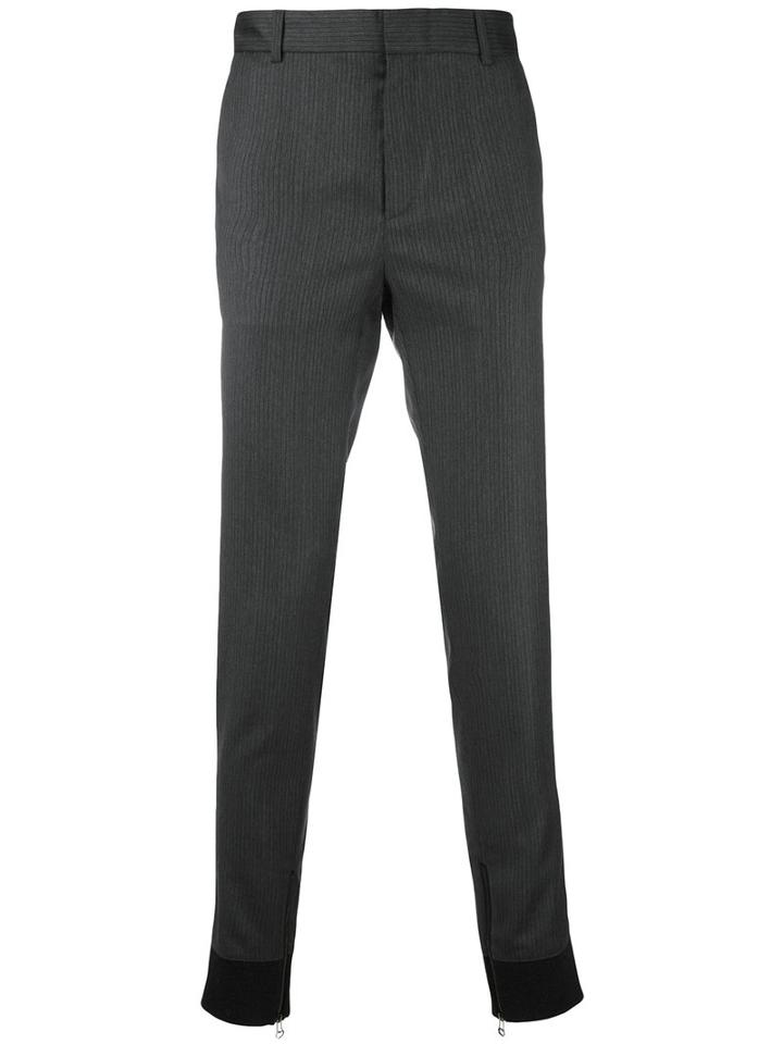 Lanvin - Cuffed Tailored Trousers - Men - Wool/cotton - 48, Grey, Wool/cotton