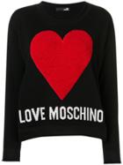 Love Moschino Logo Heart Jumper - Black