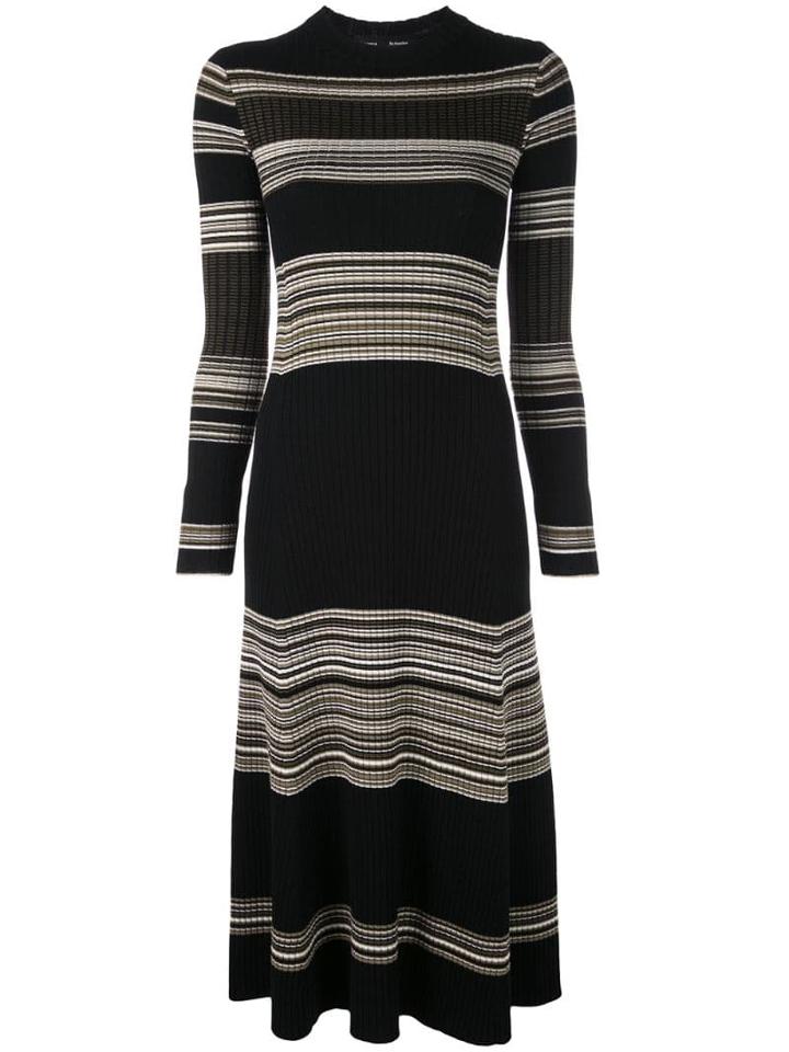 Proenza Schouler Striped Rib Maxi Dress - Black