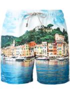 Mc2 Saint Barth - Printed Swim Shorts - Men - Polyester - Xxl, Blue, Polyester