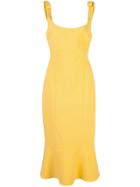 Likely Ellery Flounce-hem Dress - Yellow