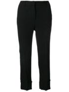 L'autre Chose Slim-fit Cropped Trousers - Black