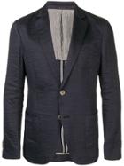 Giorgio Armani Ribbed Blazer Jacket - Blue