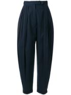 Nina Ricci Pleated Balloon Trousers - Blue