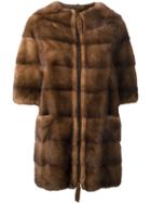 Liska Mink Fur Coat, Women's, Size: S, Brown, Mink Fur