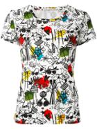 Alice+olivia - Illustrated Print T-shirt - Women - Cotton - L, Cotton