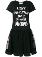 Moschino Printed T-shirt Tutu Dress - Black