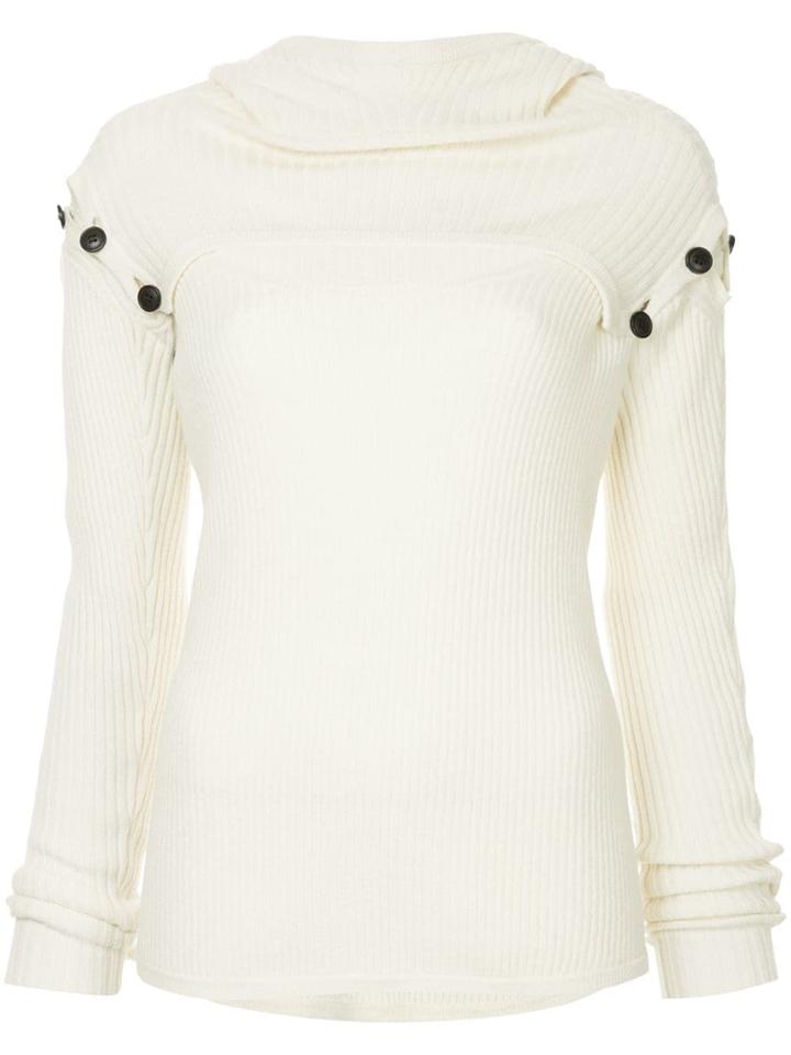 Muller Of Yoshiokubo Long-sleeve Fitted Sweater - White