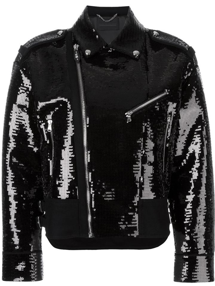 Diesel Black Gold Reversible Biker Jacket, Women's, Size: 42, Polyamide/polyester/viscose/virgin Wool