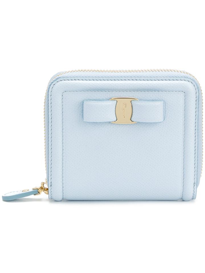 Salvatore Ferragamo Zipped Vara Wallet - Blue
